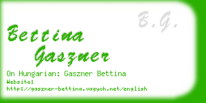 bettina gaszner business card